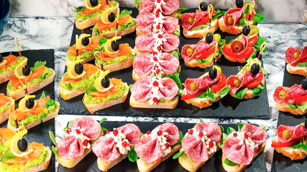 3 РЕЦЕПТА ЗАКУСОК НА ПРАЗДНИЧНЫЙ СТОЛ всего за 5 минут! Простые идеи оригинальных закусок! смотреть онлайн