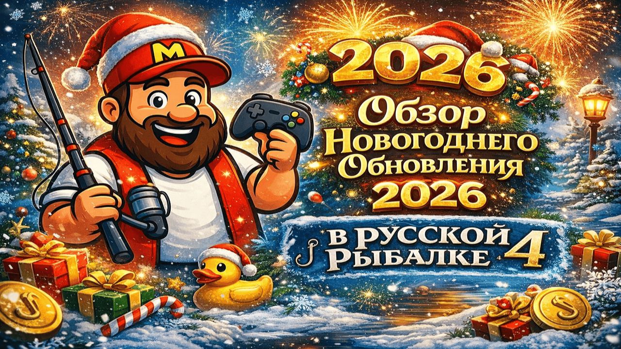 Обзор Новогоднего обновления 2026 в Русской Рыбалке 4 смотреть онлайн