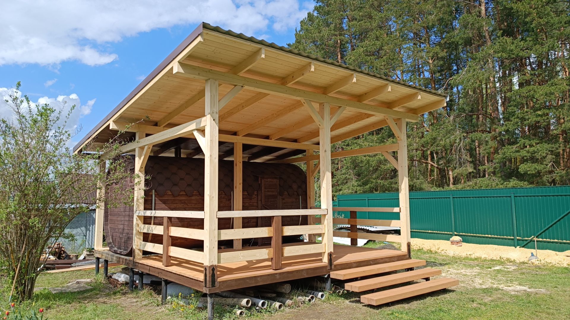 ТЕРРАСА ДЛЯ БАНИ-БОЧКА 2022г ТРЕЙЛЕР