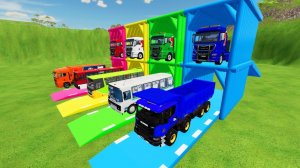 КАТАЕМСЯ НА КРУТЫХ РАЗНОЦВЕТНЫХ МАШИНКАХ И ГРУЗОВИКАХ ИЗ МУЛЬТИКОВ ДЛЯ ДЕТЕЙ 🚜 #1