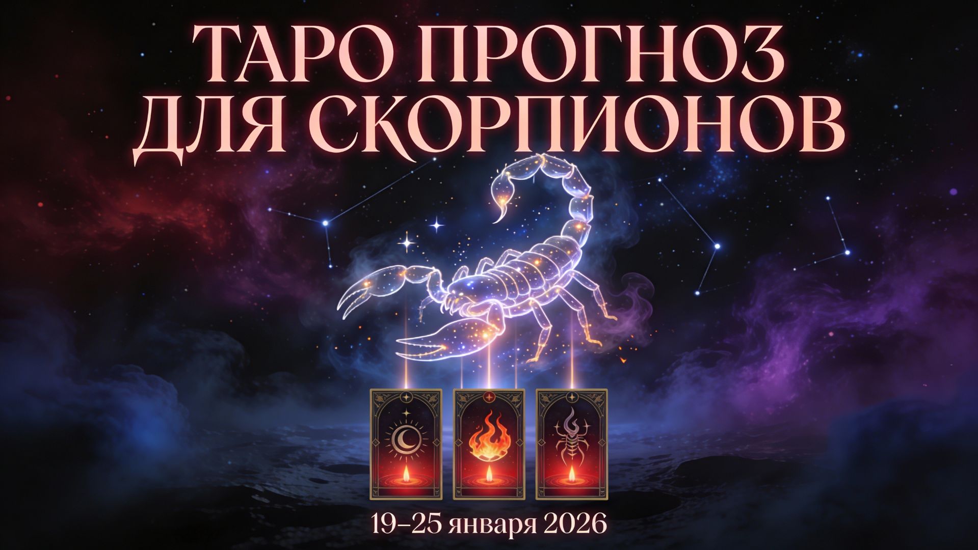 Таро прогноз для Скорпионов с 19 января — 25 января 2026 года 🔮♏✨ смотреть онлайн