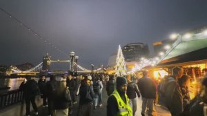 Англия. Прогулка по рождественской ярмарке 2025 года у Тауэрского моста в Лондоне