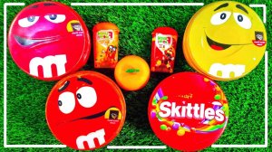 Мультики для детей и малышей про Конфетки в ярких коробочках ,разноцветный Скитлес.  Мультики