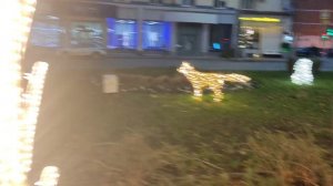 Новогодняя красота на улице Красной вечером