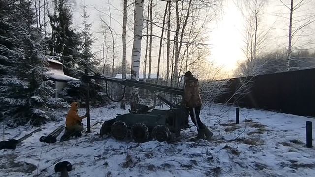 Строим А-фрейм. Монтаж свайного поля смотреть онлайн