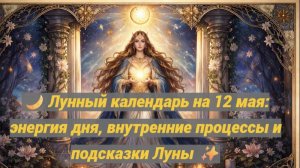 🌙 Лунный календарь на 12 мая: энергия дня, внутренние процессы и подсказки Луны ✨