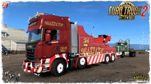 "Грузовой эвакуатор" ● Euro Truck Simulator 2 ● КОНВОЙ с МОДАМИ