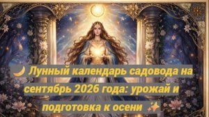 🌙 Лунный календарь садовода на сентябрь 2026 года: урожай и подготовка к осени ✨