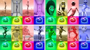 Зелёный Человек Танцует Dame Tu Cosita Music Video Megamix #13-16 в Tiles Hop - NoV