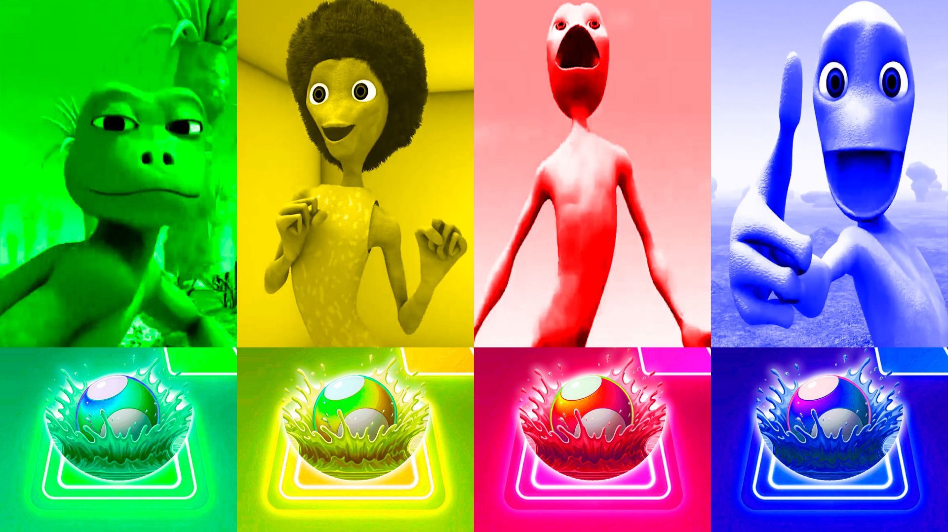 Зелёный Человек Танцует Dame Tu Cosita Music Video 2025 battle #39 в Tiles Hop - NoV | Dame Tu смотреть онлайн