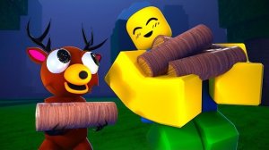 Нуб нашёл оленёнка в лесу! Грустная история в «99 ночей в лесу» Анимация Роблокс