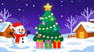 🎄 Веселый снеговик и елка в сказочной зиме! ❄️