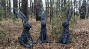 Создаю объёмные фигуры для сада из искусственного ротанга! 🎄✨