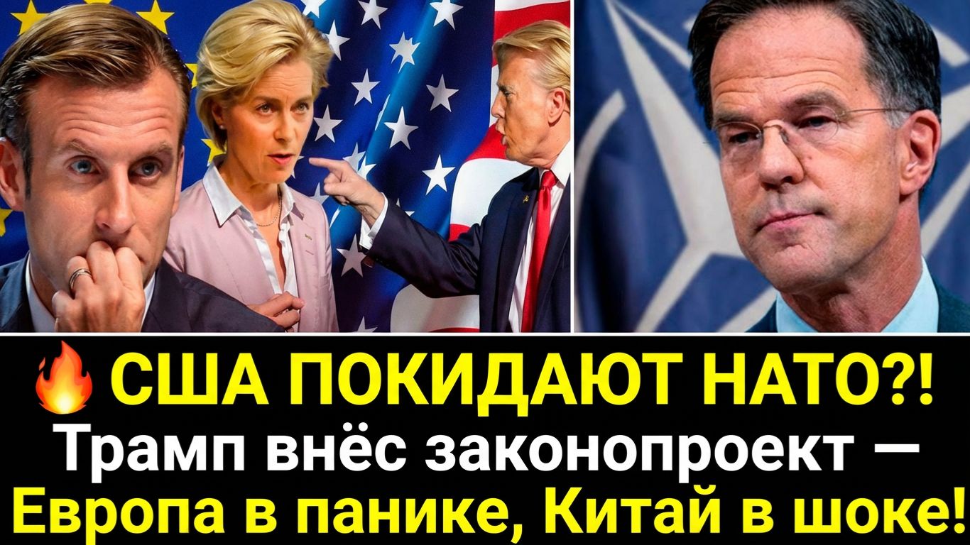 🔥 США ПОКИДАЮТ НАТО! Трамп внёс законопроект — Европа в панике, Китай в шоке! смотреть онлайн