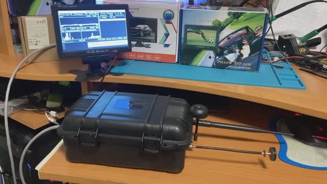 FPV вынос 50м (система видеоперехвата) 7", три диапазона: 1.2 - 3.3 - 5.8 GHz (STM32_v.3.3) смотреть онлайн