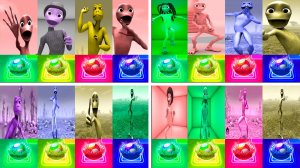 Зелёный Человек Танцует Dame Tu Cosita Music Video Megamix #9-12 в Tiles Hop - NoV