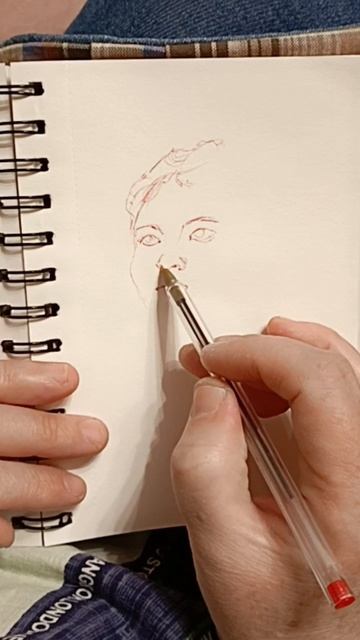 Портрет шариковой ручкой