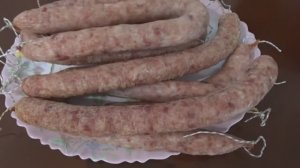 Колбаса из мяса кролика.