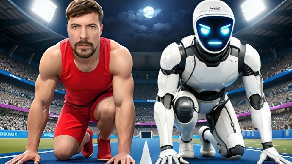 Самый быстрый человек в мире vs. робот. Мистер Бист смотреть онлайн