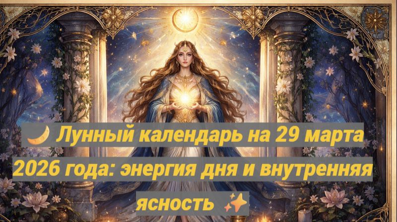 🌙 Лунный календарь на 29 марта 2026 года: энергия дня и внутренняя ясность ✨