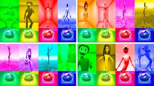 Зелёный Человек Танцует Dame Tu Cosita Music Video Megamix #29-32 в Tiles Hop - NoV