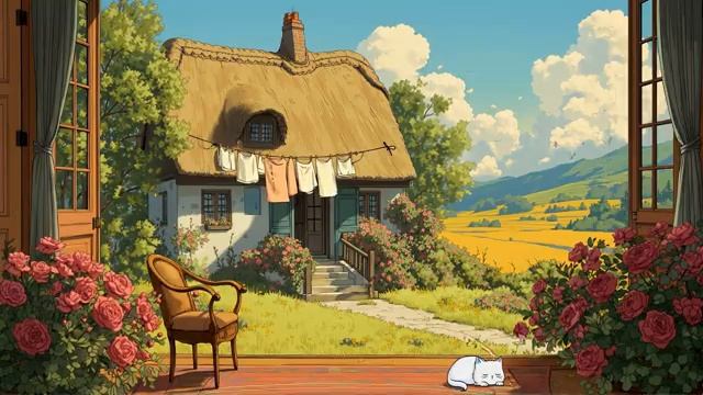 Cozy Morning In A 1940 Vintage Cottage Peaceful Countryside View With Blooming Roses [get.gt]