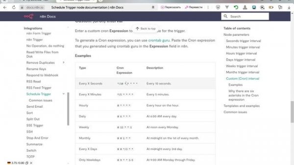 Cron задания в n8n