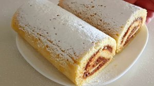 Домашний Рулет на ряженке из простых продуктов без крема!