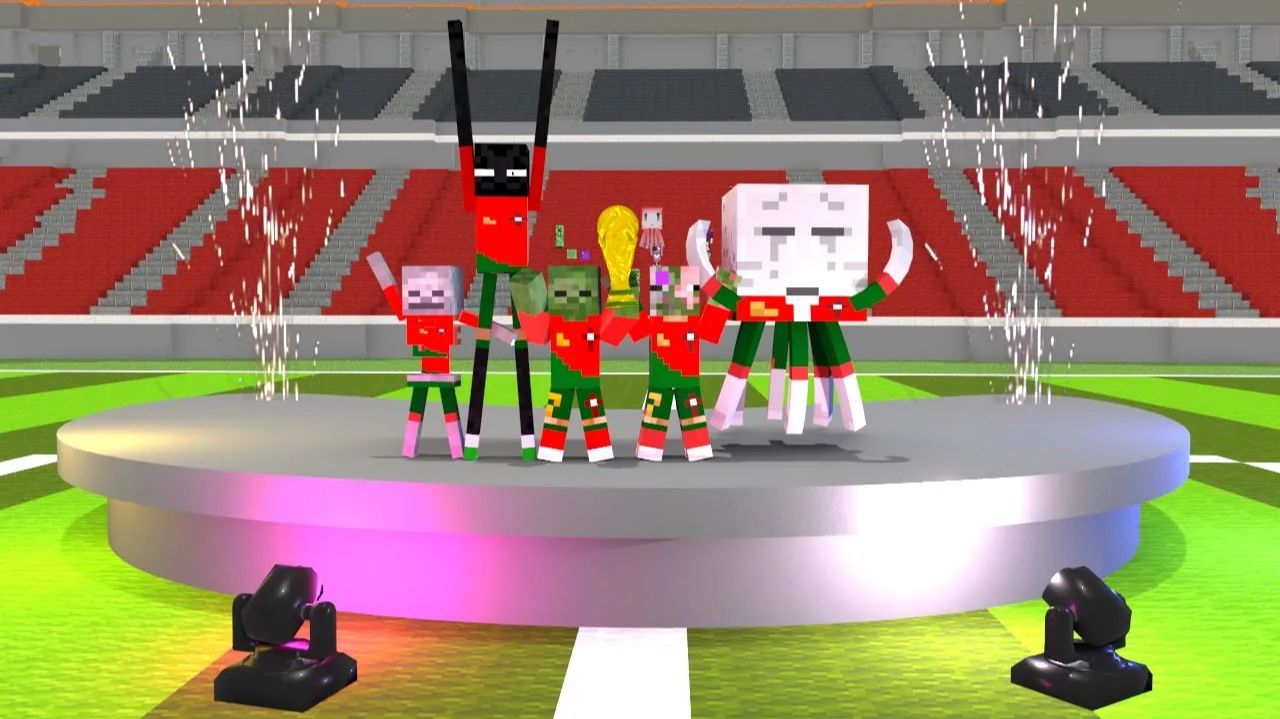 Финал Евро-2025 (анимация Minecraft): Испания против Португалии смотреть онлайн