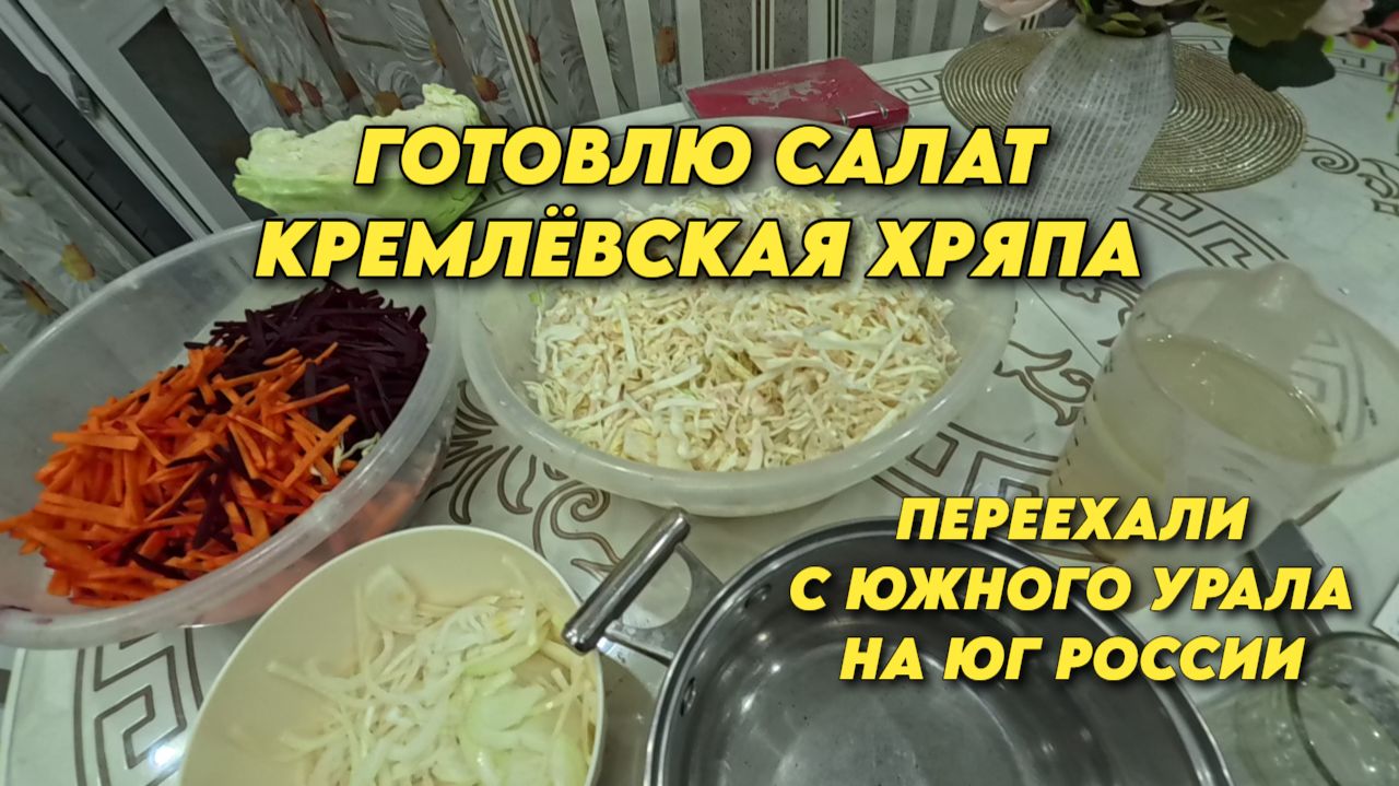 1050 Жизнь семьи на юге/Приготовление Кремлёвской хряпы/Испекла хлеб/Переехали на Кубань смотреть онлайн