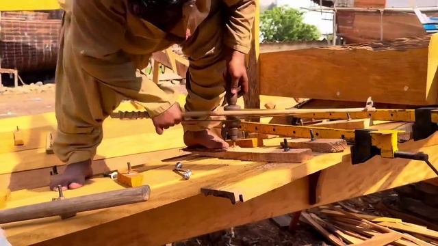 Деревянный корабль ручной работы. Пакистан. Весь процесс изготовления. смотреть онлайн