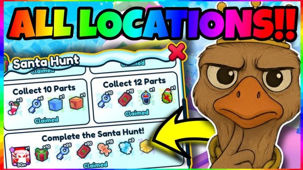 🎅 ВСЕ локации для рождественского события «Охота на Санту» в Rebirth Champions Ultimate (Roblox)