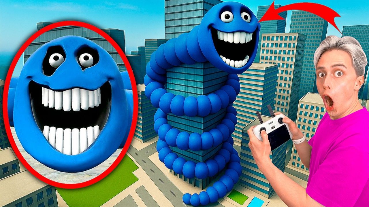 мой дрон снял HUNGRY SNAKE в Реальной Жизни! смотреть онлайн