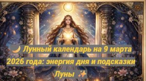 🌙 Лунный календарь на 9 марта 2026 года: энергия дня и подсказки Луны ✨