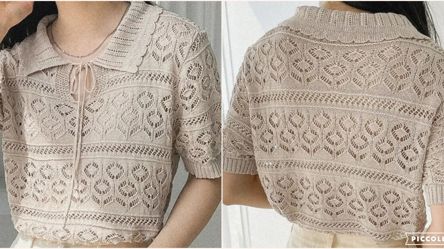 Красивый ажурный узор для футболки- поло от SHEIN. смотреть онлайн