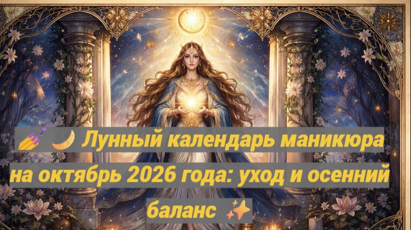 💅🌙 Лунный календарь маникюра на октябрь 2026 года: уход и осенний баланс ✨