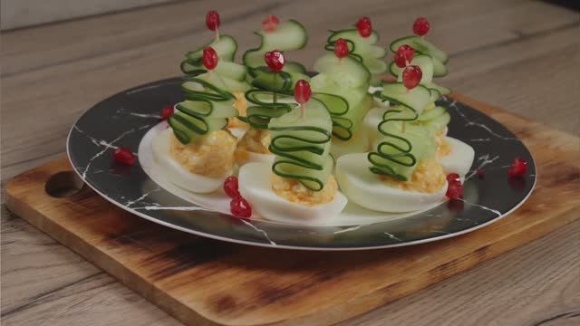 Праздничная закуска новогодние елочки быстро красиво