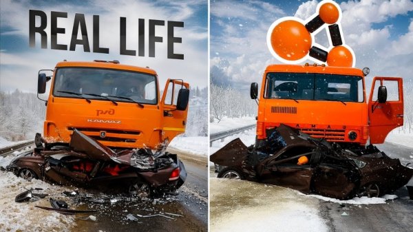 Аварии на реальных событиях в BeamNG.drive #66