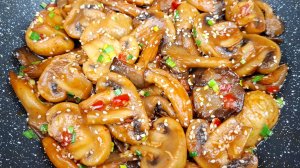 ГРИБЫ ПО-КОРЕЙСКИ - Просто и Вкусно ❗ Всё Дело В Соусе! Жареные грибы на сковороде.