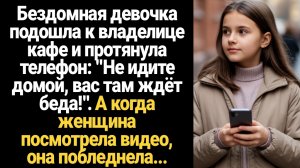 ИСТОРИИ ИЗ ЖИЗНИ/Бездомная девочка подошла к владелице кафе и протянула телефон
