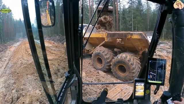 Строительство, дренажные работы на лесной дороге смотреть онлайн