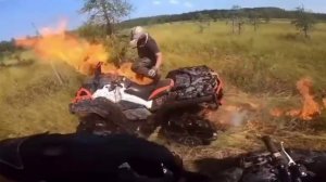 Загорелся квадроцикл - ATV caught fire