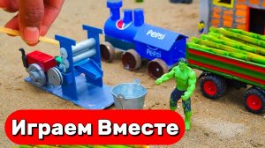ИГРАЕМ ВМЕСТЕ В ИГРУШКИ ИЗ МУЛЬТИКОВ ДЛЯ ДЕТЕЙ ! ИГРАЕМ В ПОЕЗДА И МАШИНКИ ВМЕСТЕ С СУПЕРГЕРОЯМИ