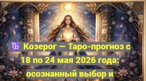 ♑ Козерог — Таро-прогноз с 18 по 24 мая 2026 года: осознанный выбор и укрепление позиций 🔮✨