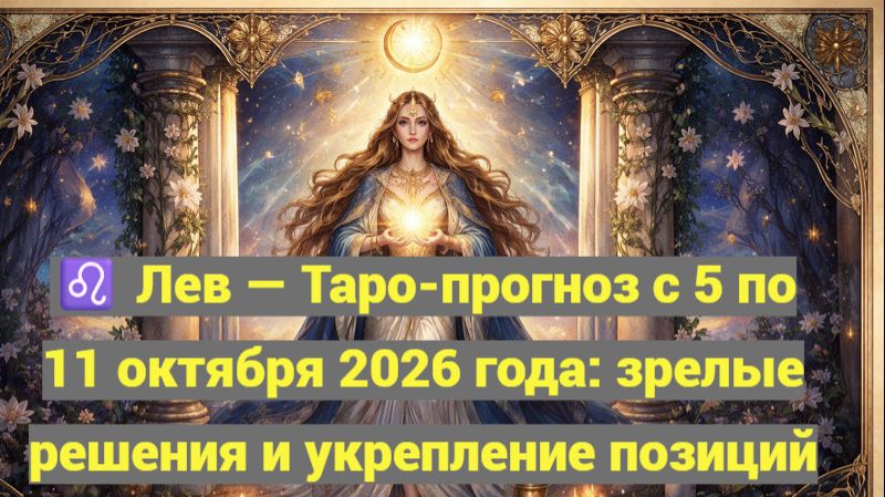 ♌ Лев — Таро-прогноз с 5 по 11 октября 2026 года: зрелые решения и укрепление позиций 🔮✨