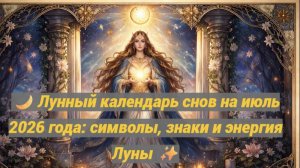 🌙 Лунный календарь снов на июль 2026 года: символы, знаки и энергия Луны ✨