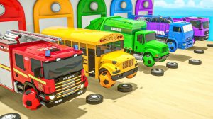 Мультяшки про машинки Песня Колеса автобуса Учим цвета Детские стишки и песенки Мультяшки для детей