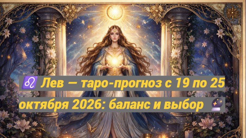 ♌ Лев — таро-прогноз с 19 по 25 октября 2026: баланс и выбор 🔮