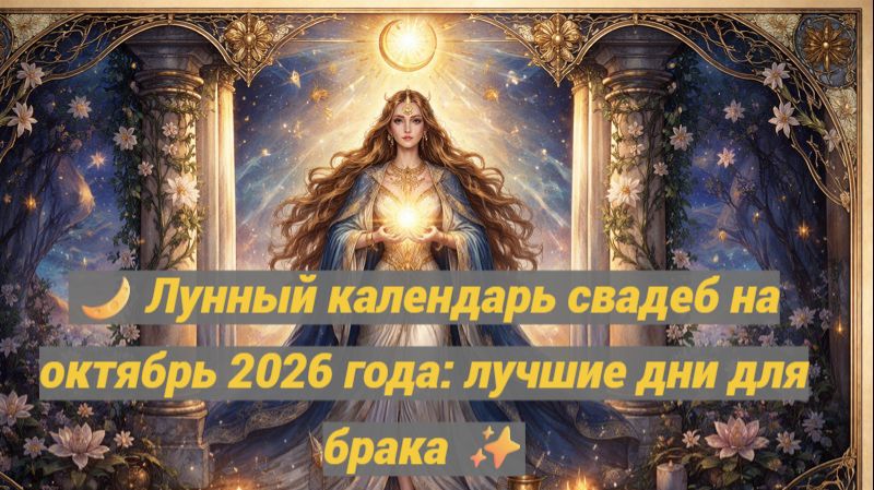 🌙 Лунный календарь свадеб на октябрь 2026 года: лучшие дни для брака ✨