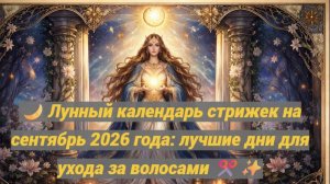 🌙 Лунный календарь стрижек на сентябрь 2026 года: лучшие дни для ухода за волосами ✂️✨
